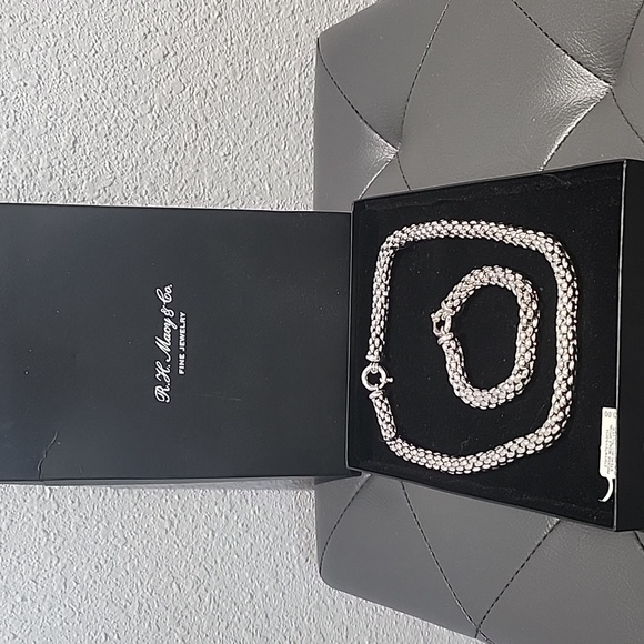 R.H Macy & Co Jewelry - STERLING SILVER POPCORN NECKLACE AND BRACELET$1'000 RETAIL PRICE